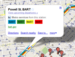 google maps bart