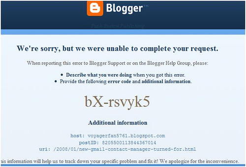 blogger error